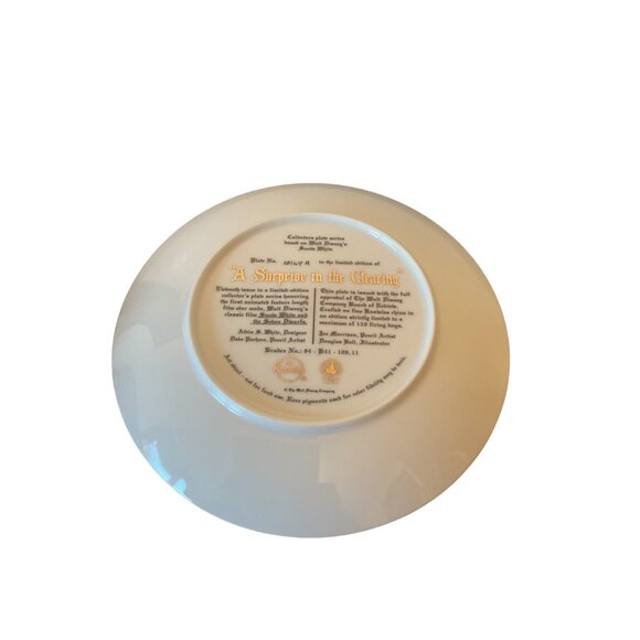 Walt Disney Snow White Plate "A Surprise In The Clearing" Limited Edition Collec - Picture 2 of 2